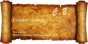 Czudor Barna névjegykártya